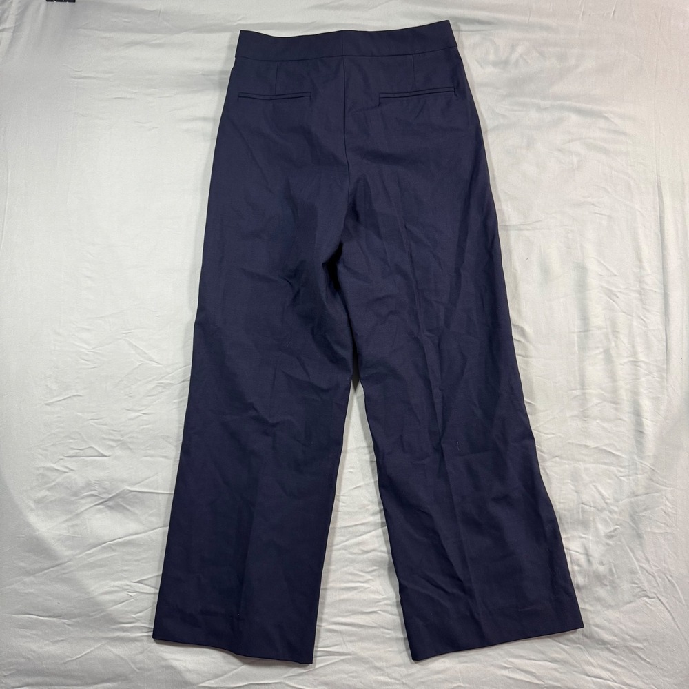EVERLANE Blue Wool Blend Pleated Wide Leg Dress Pants Women's 00 Professional